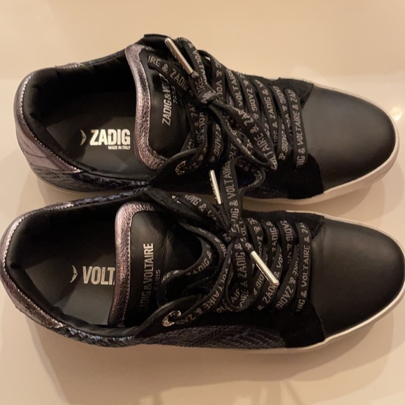 Zadig & Voltaire Shoes - Zadig & Voltaire WILD SNAKE EMBOSSED SNEAKERS
